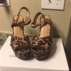 Cheetah Print Wedges